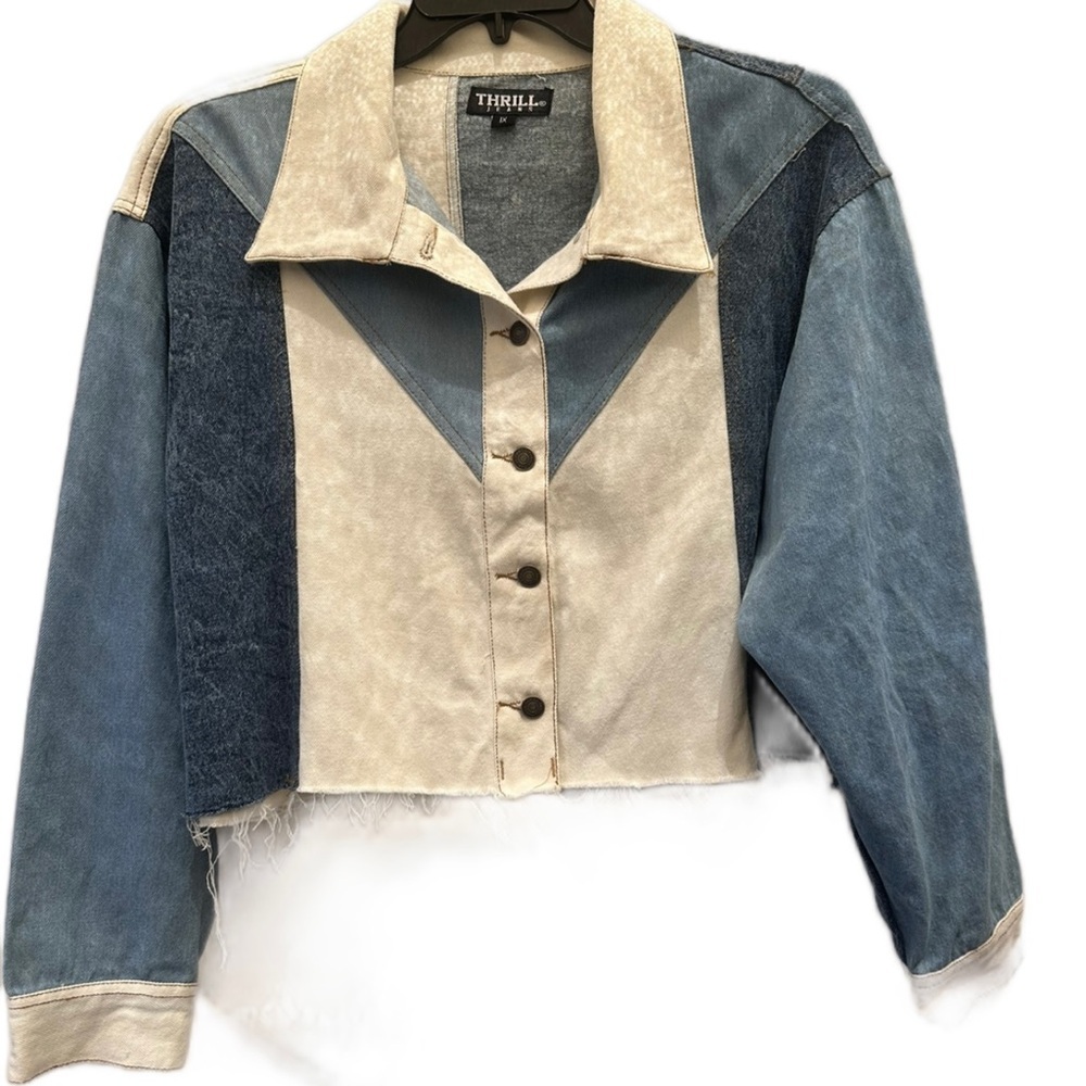 Thrill Women's Blue and Cream Jacket # A02